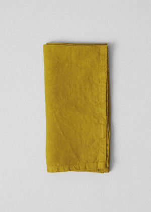 Washed Linen Napkin | Ochre