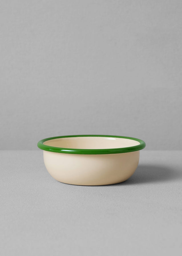 Enamel Picnic Bowl | Cream/Leaf