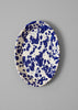 Splatter Enamel Platter | Cream/Blue