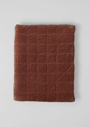 Hand Stitched Organic Velvet Quilt | Dulse