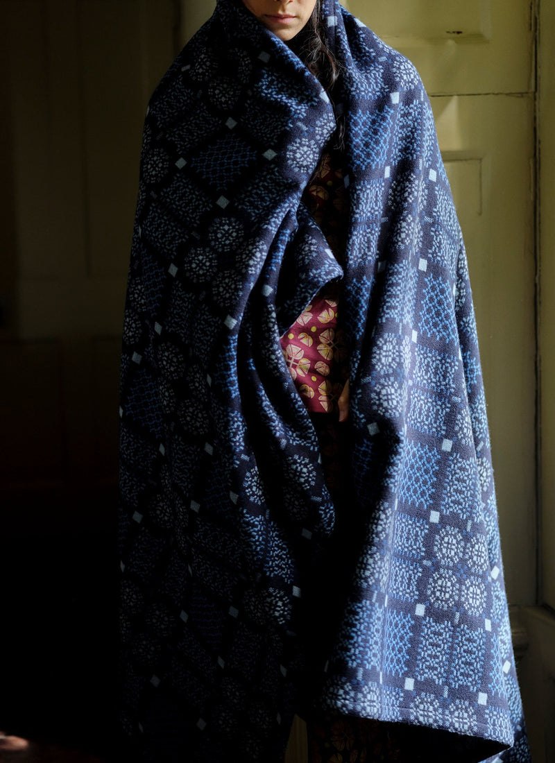 Melin Tregwynt Welsh Blanket | Indigo