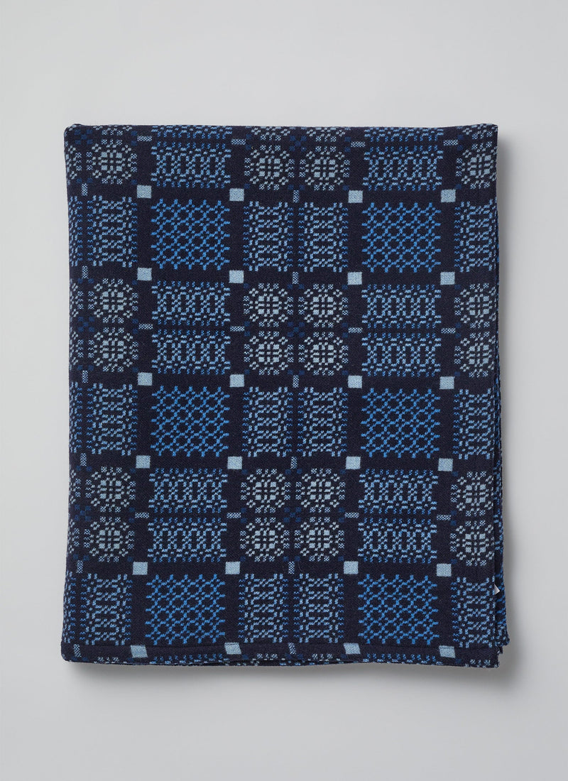 Melin Tregwynt Welsh Blanket | Indigo