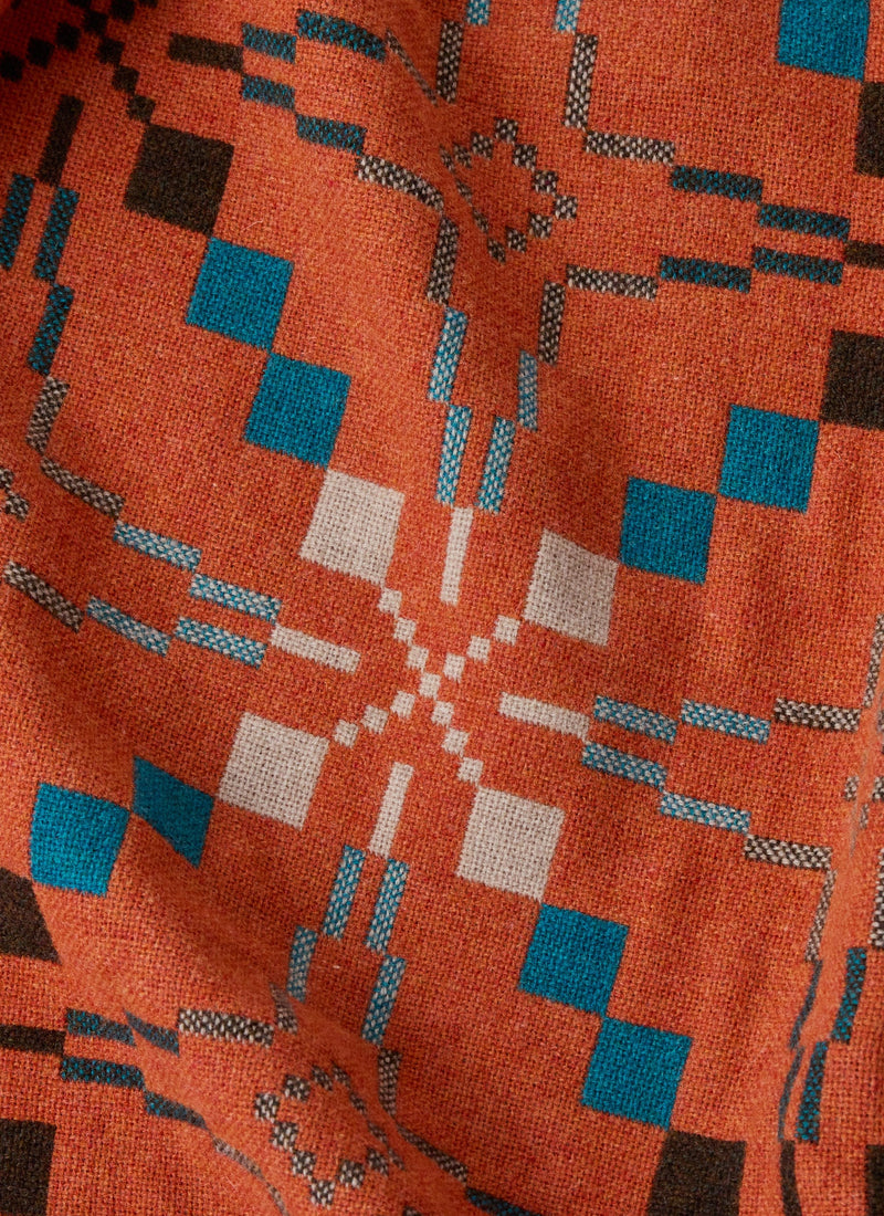 Melin Tregwynt Vintage Star Blanket | Copper