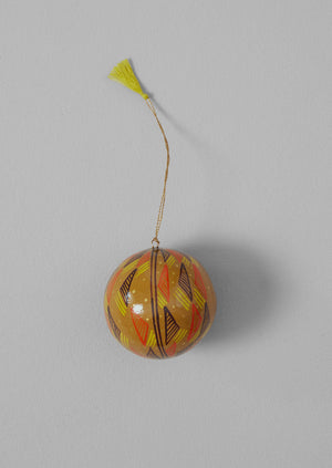 Harp Hand Painted Bauble | Dark Ochre