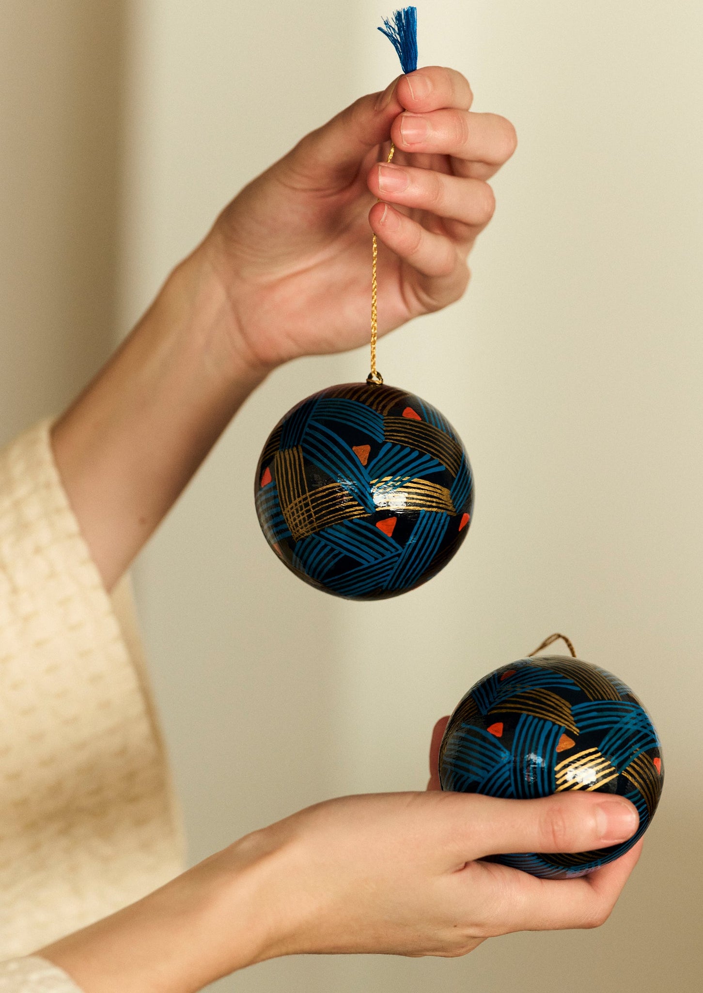 Stave Hand Painted Bauble | Midnight