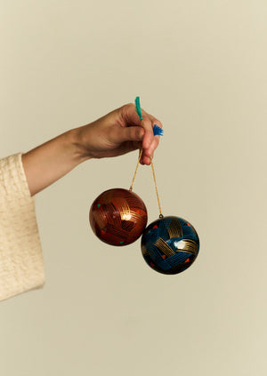 Stave Hand Painted Bauble | Midnight