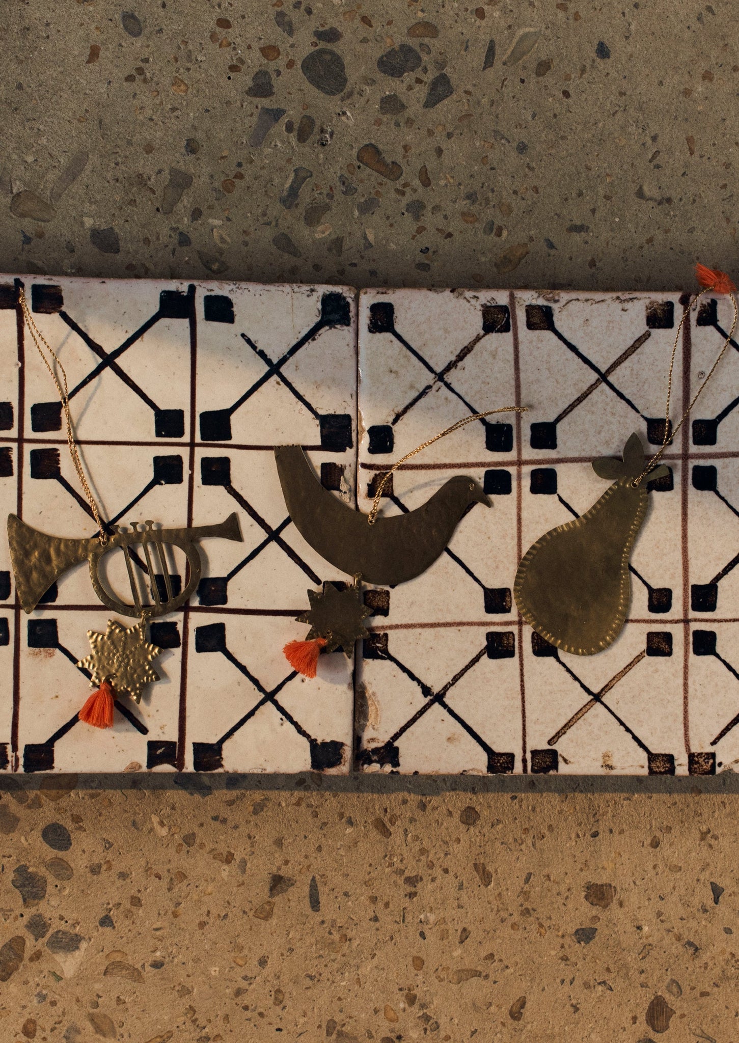 Hammered Metal Hen Decoration | Brass