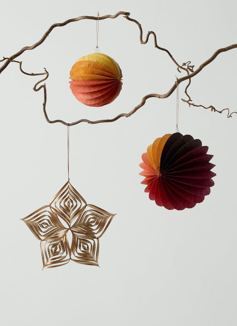 Small Gradient Pleated Decoration | Ochre Multi