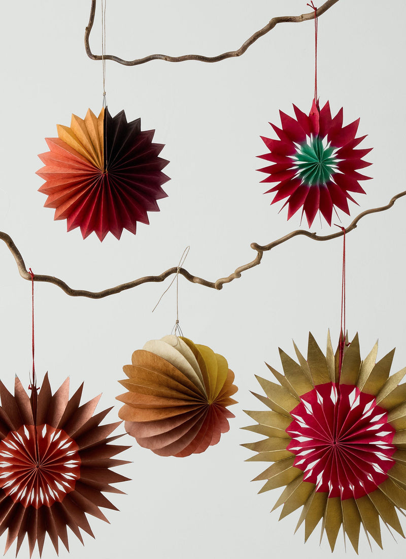 Small Gradient Pleated Decoration | Ochre Multi