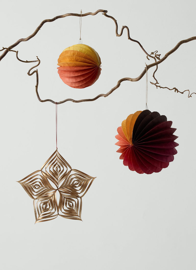 Small Gradient Pleated Decoration | Ochre Multi