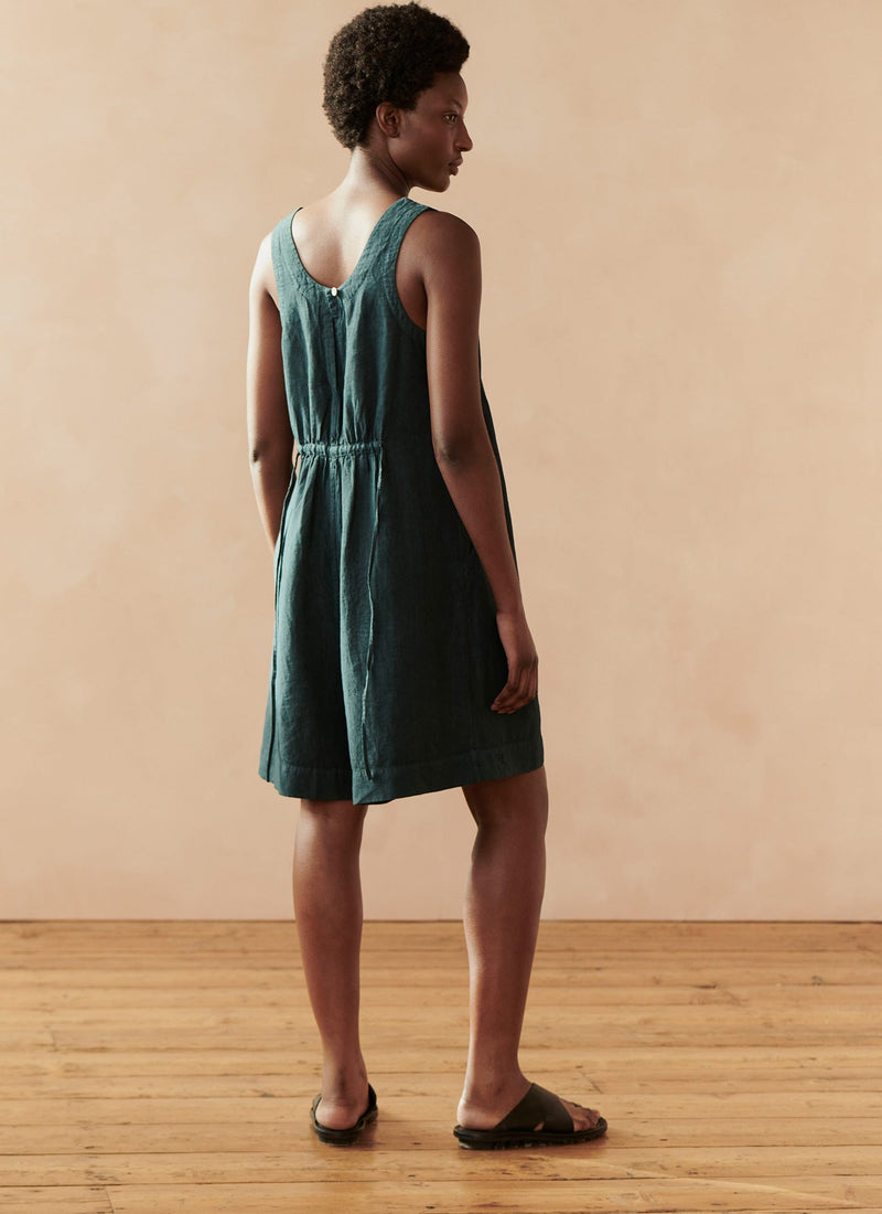 Garment Dyed Linen Short Jumpsuit | Puck