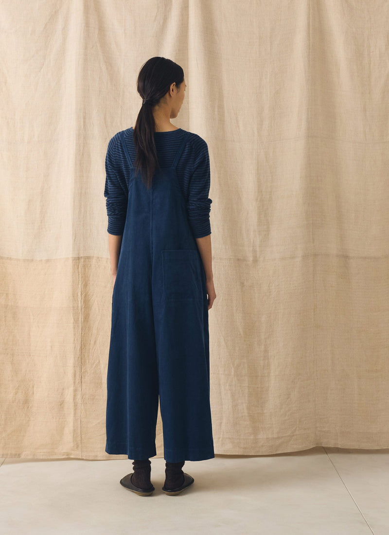 Organic Cord Pocket Jumpsuit | Denim Blue