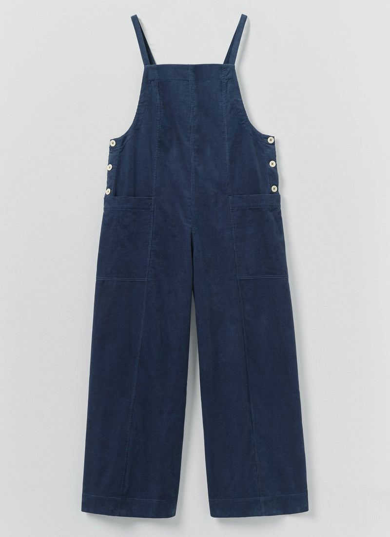 Organic Cord Pocket Jumpsuit | Denim Blue
