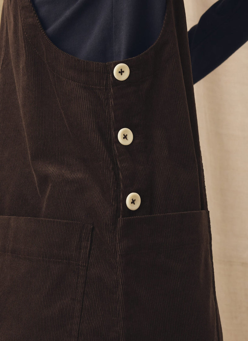 Cord Pocket Jumpsuit | Bitter Chocolate