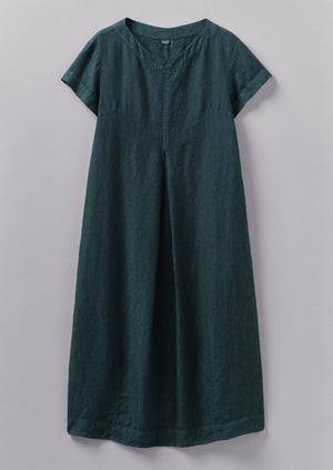 Rounded Garment Dyed Linen Dress | Puck