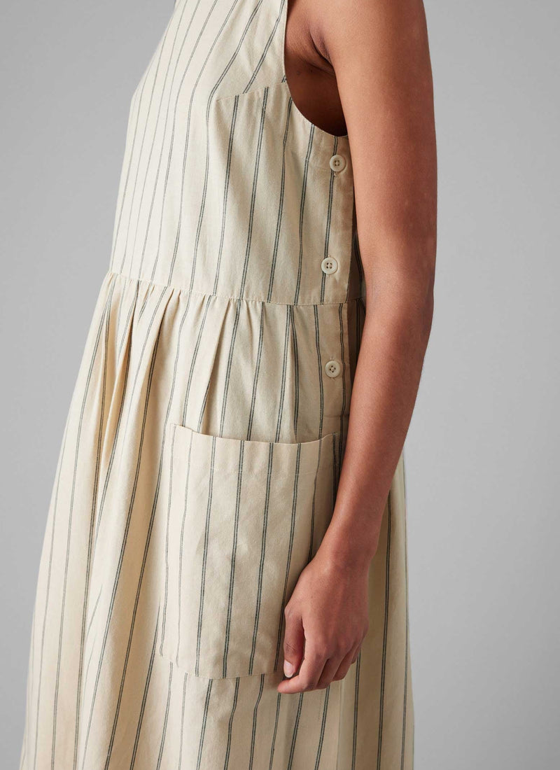 Stripe Cotton Pinafore Dress | Sail Cloth