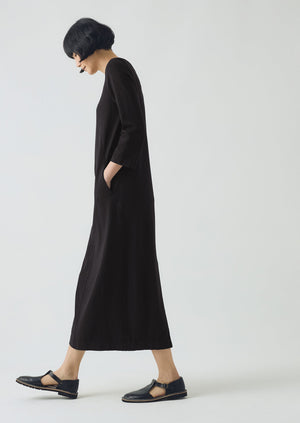 Cotton Jersey Shift Dress | Washed Black