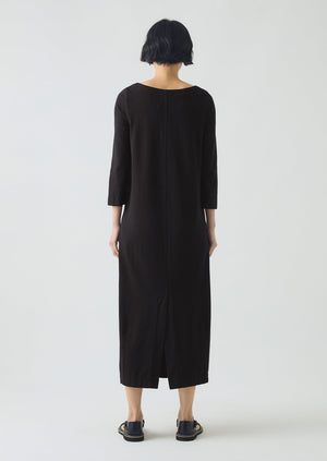 Cotton Jersey Shift Dress | Washed Black