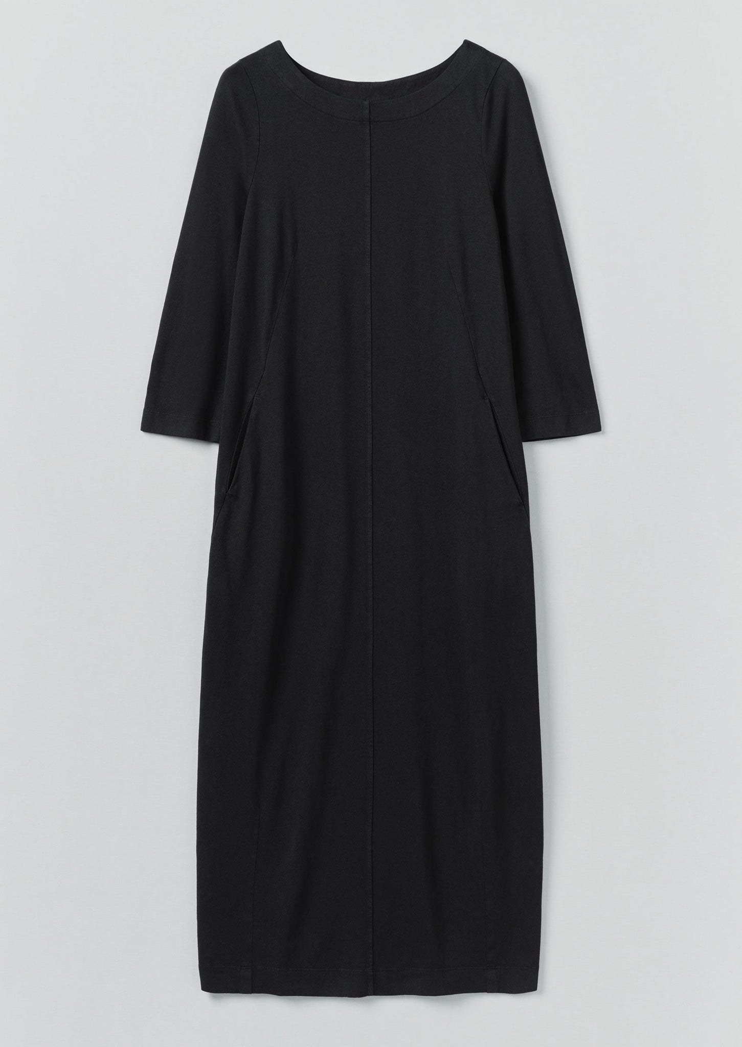Cotton Jersey Shift Dress | Washed Black
