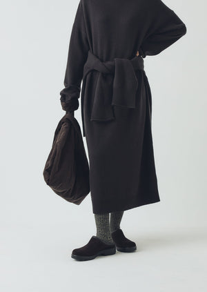 Wool Cashmere Jumper Dress | Brown Umber