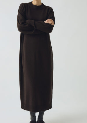 Wool Cashmere Jumper Dress | Brown Umber