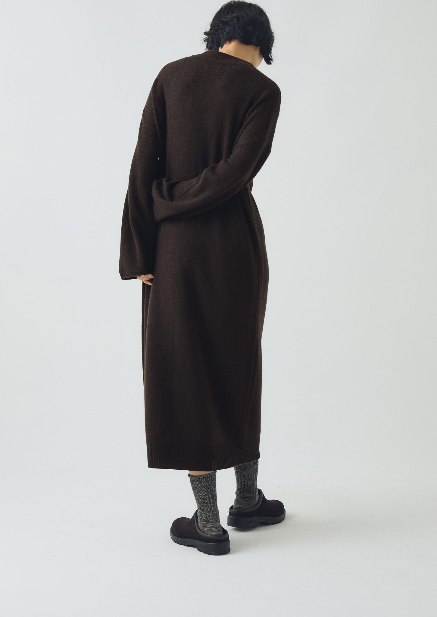 Wool Cashmere Jumper Dress | Brown Umber