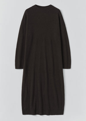 Wool Cashmere Jumper Dress | Brown Umber