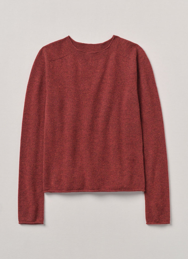 Wool Cashmere Neat Sweater | Russet