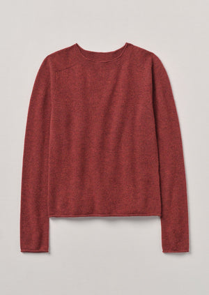 Wool Cashmere Neat Sweater | Russet