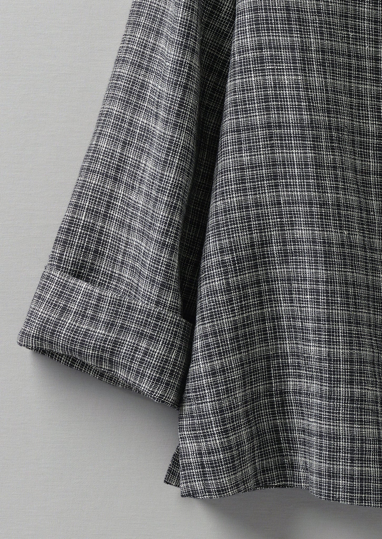 Asawa Check Linen Shirt | Charcoal
