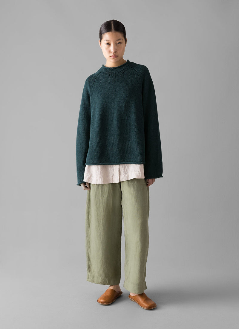 Organic Cotton Linen Easy Sweater | Puck