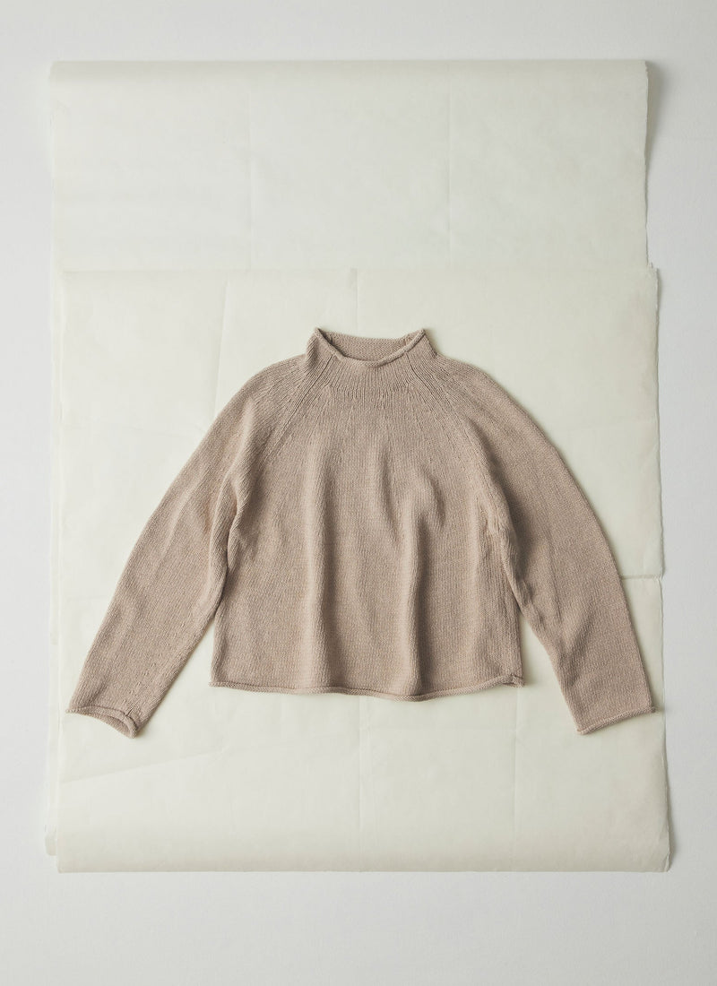 Organic Cotton Linen Easy Sweater | Parchment