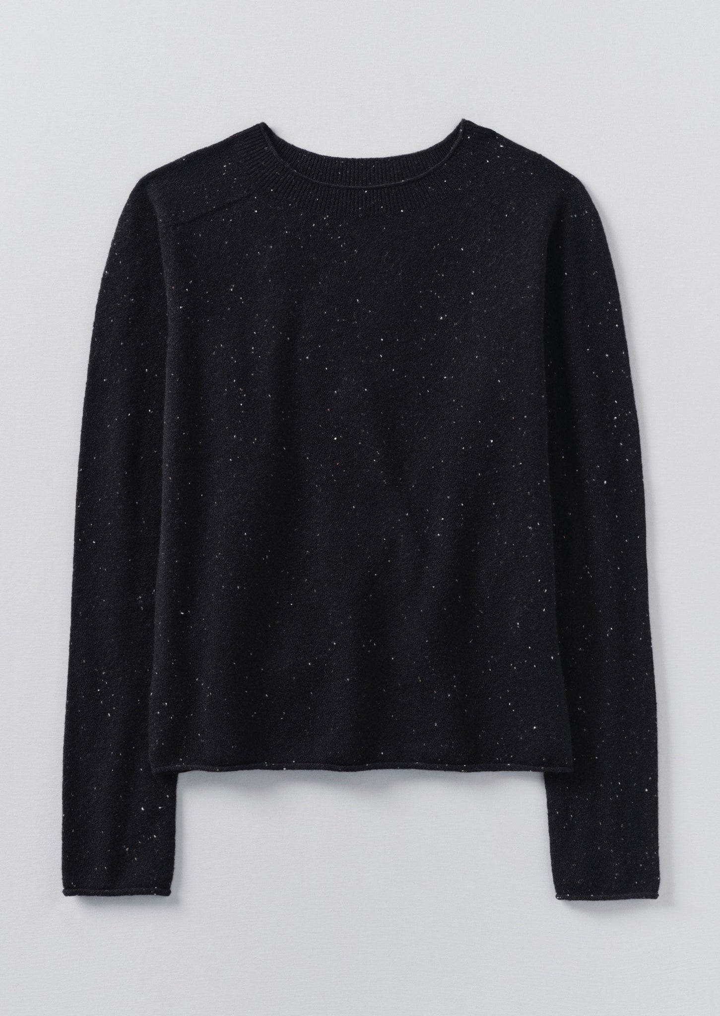 Wool Cashmere Neat Sweater | Night Sky
