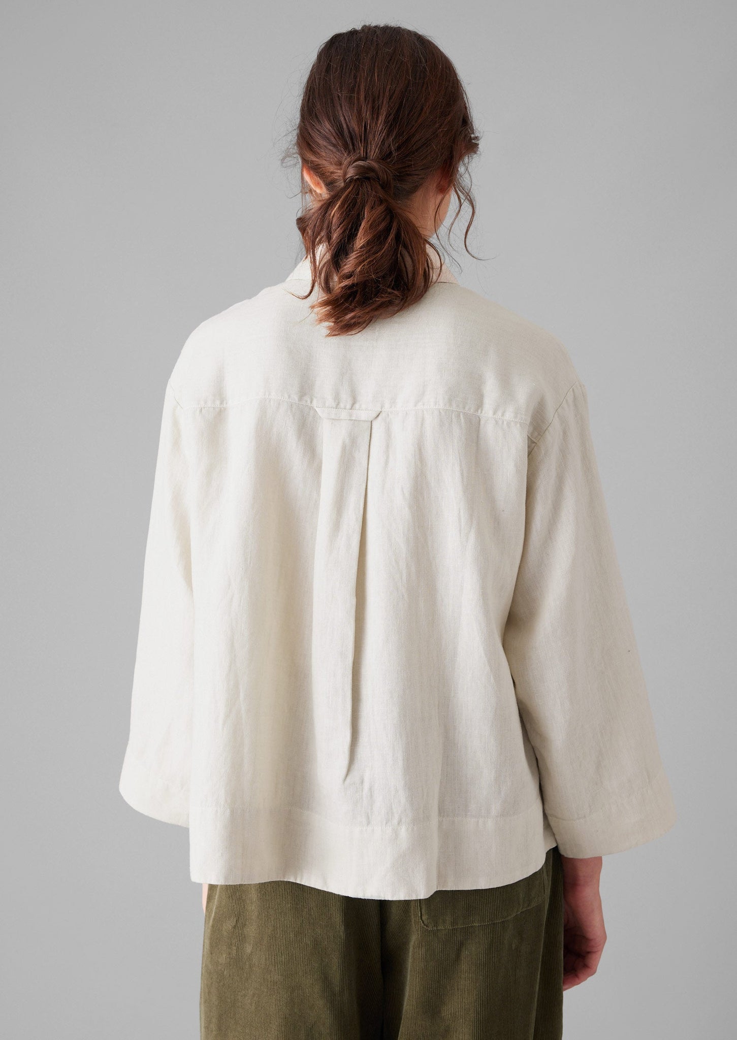 Garment Dyed Linen Shirt | Oat