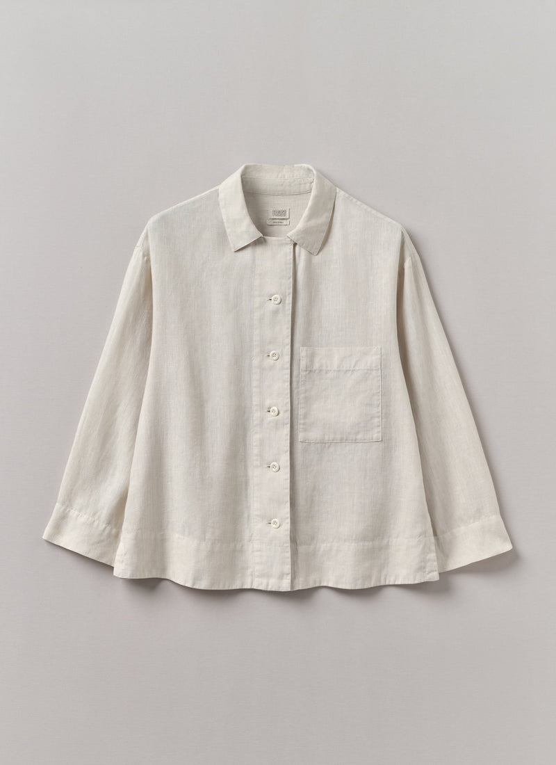 Garment Dyed Linen Shirt | Oat
