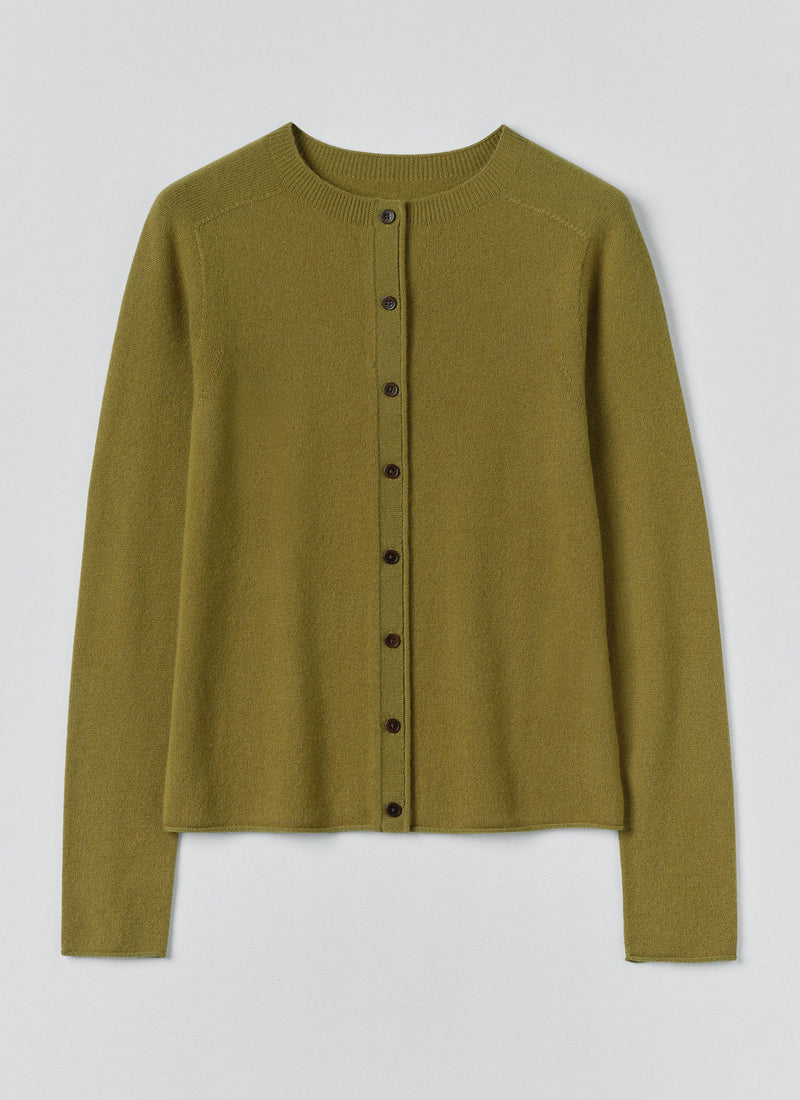 Wool Cashmere Neat Cardigan | Pear
