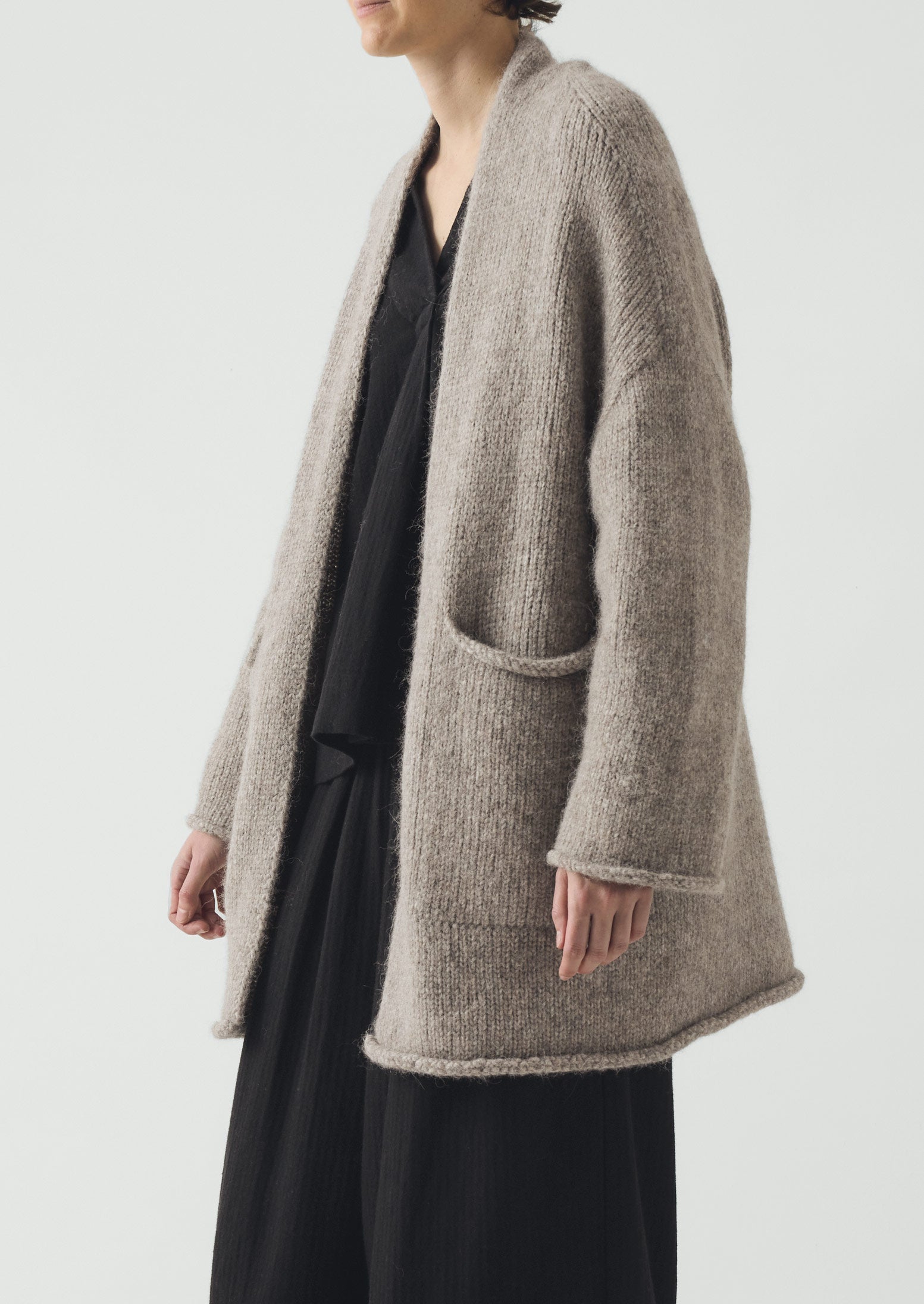 Lofty Alpaca Cardigan | Stone | TOAST