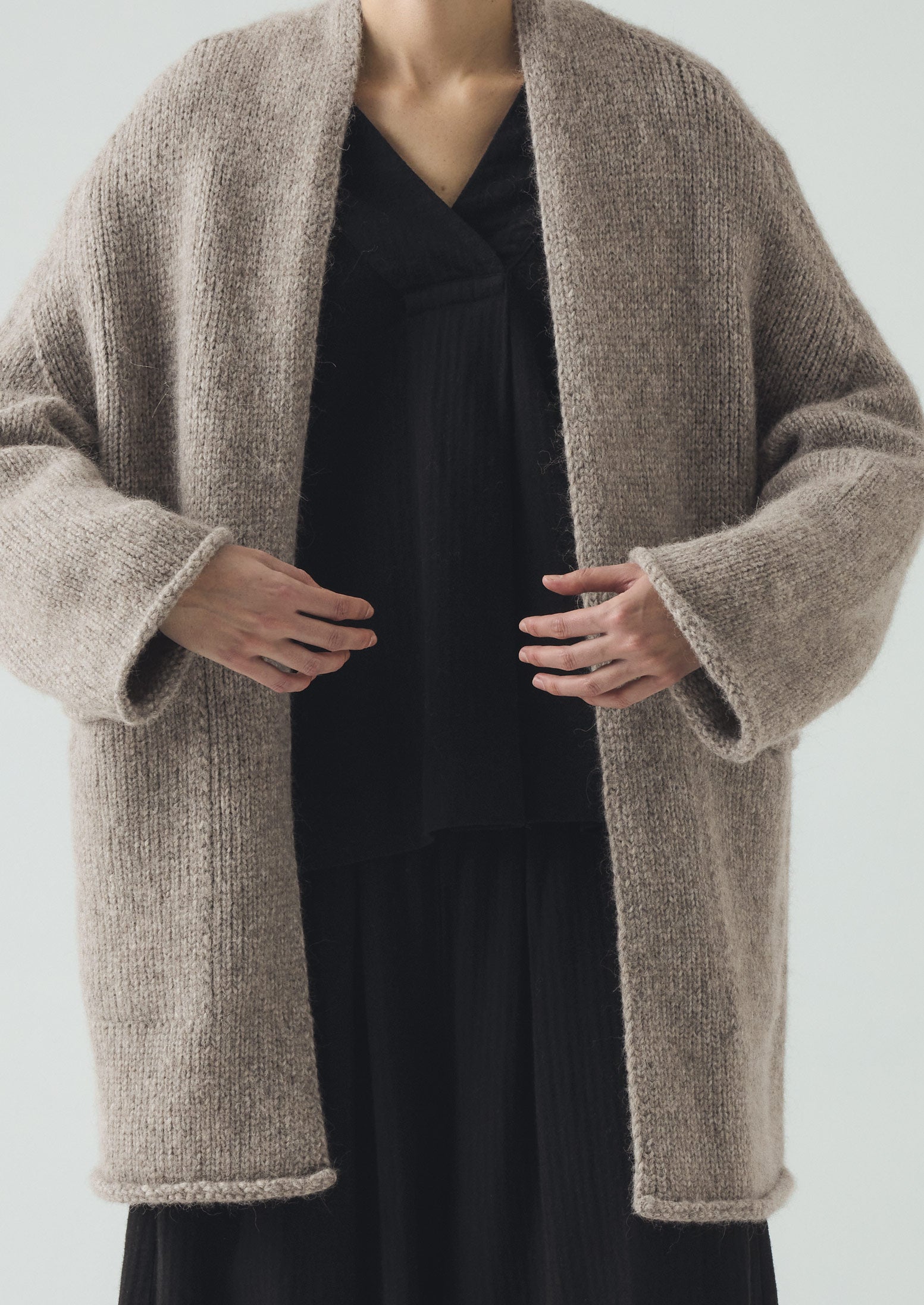 Lofty Alpaca Cardigan | Stone | TOAST