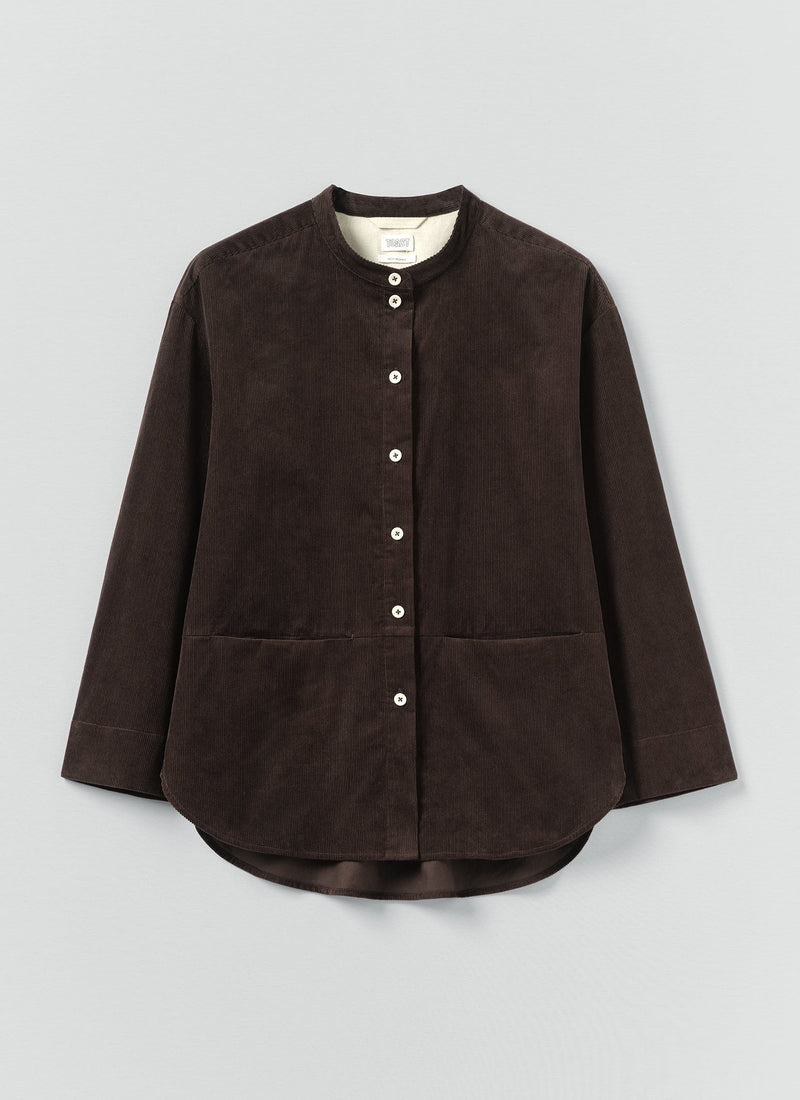 Organic Cotton Cord Shirt | Bitter Chocolate