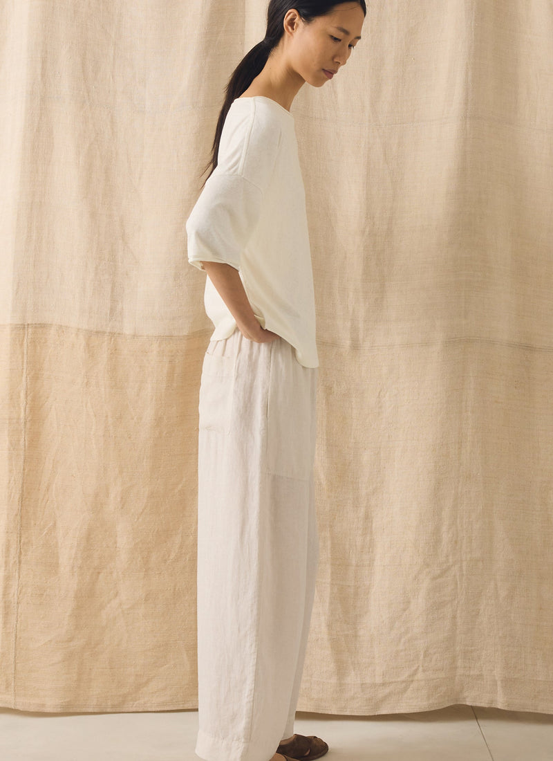 Cotton Hemp Jersey Tee | Chalk