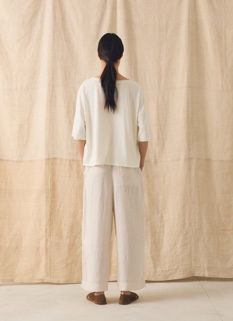 Cotton Hemp Jersey Tee | Chalk