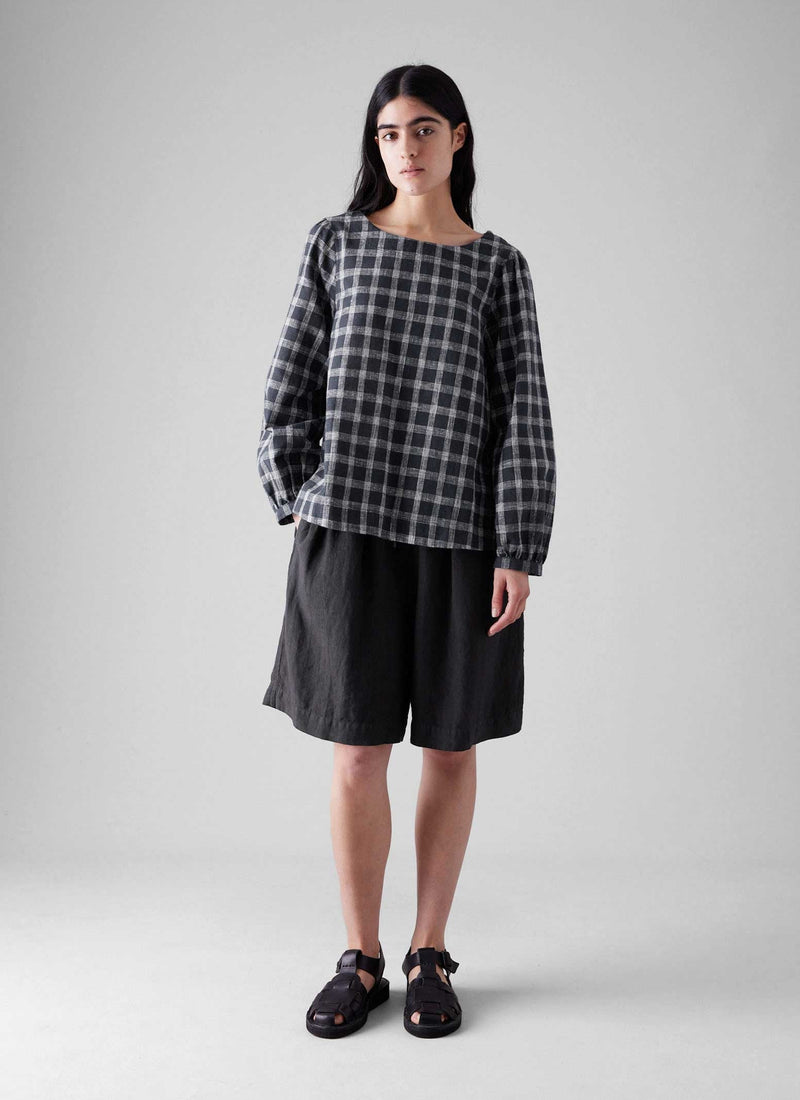Garment Dyed Drawstring Shorts | Black Pepper