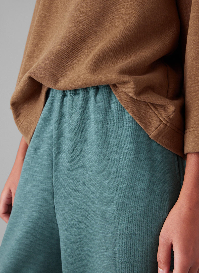 Full Length Loopback Jersey Trousers | Dusty Jade