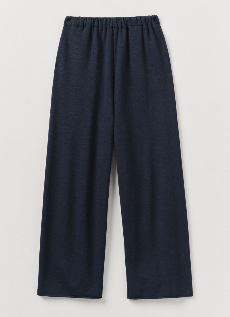Full Length Loopback Jersey Trousers | Midnight