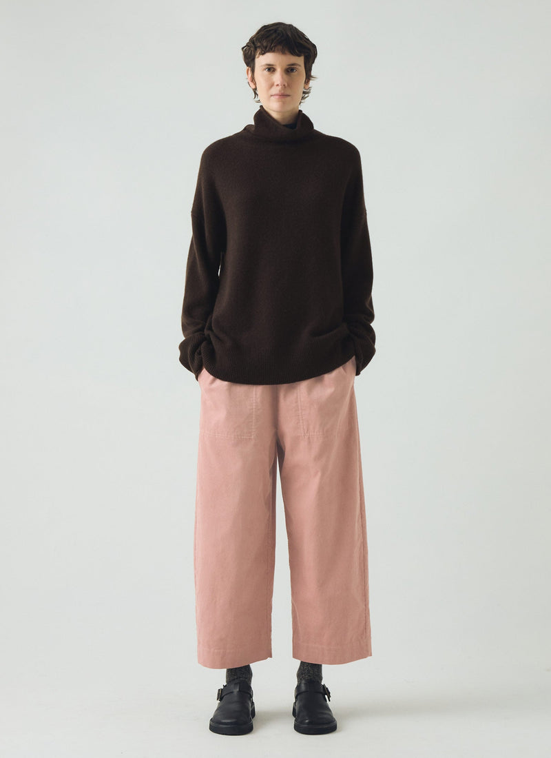 Cord Barrel Leg Trousers | Pink Clay