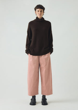 Organic Cord Barrel Leg Trousers | Pink Clay