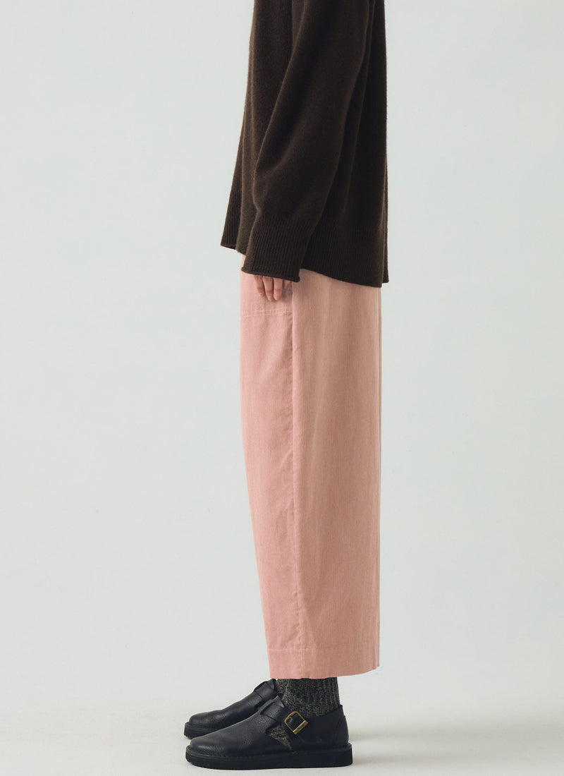Cord Barrel Leg Trousers | Pink Clay