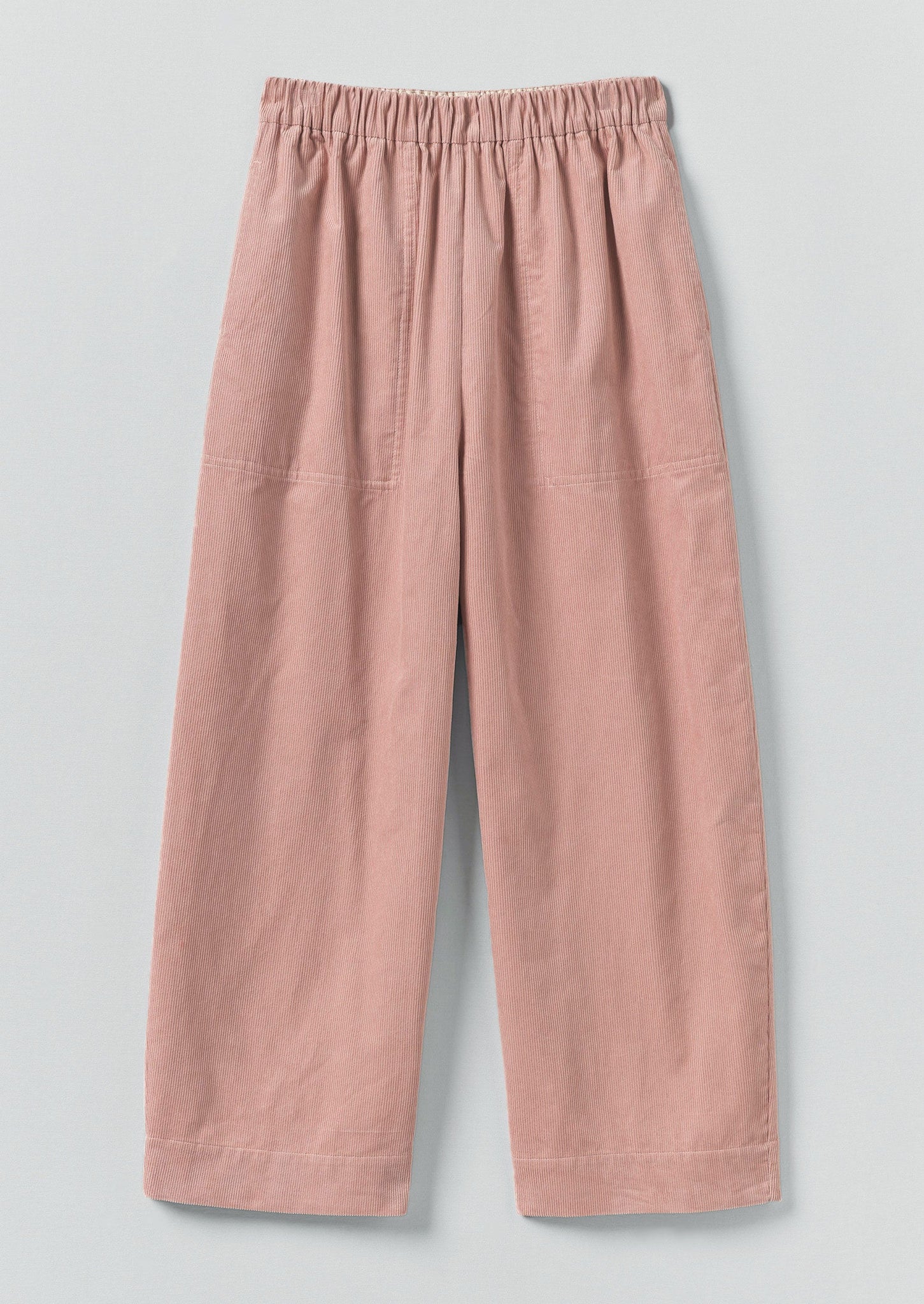 Organic Cord Barrel Leg Trousers | Pink Clay