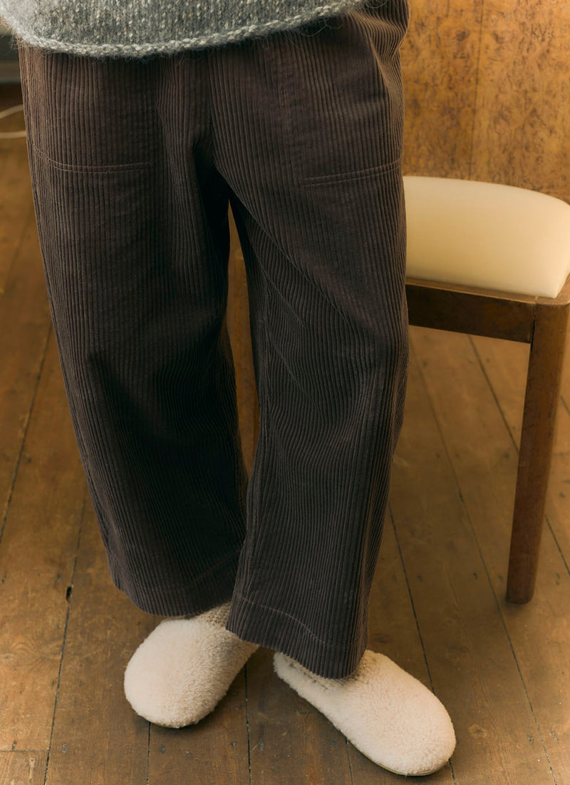 Jumbo Cord Barrel Leg Trousers | Mole