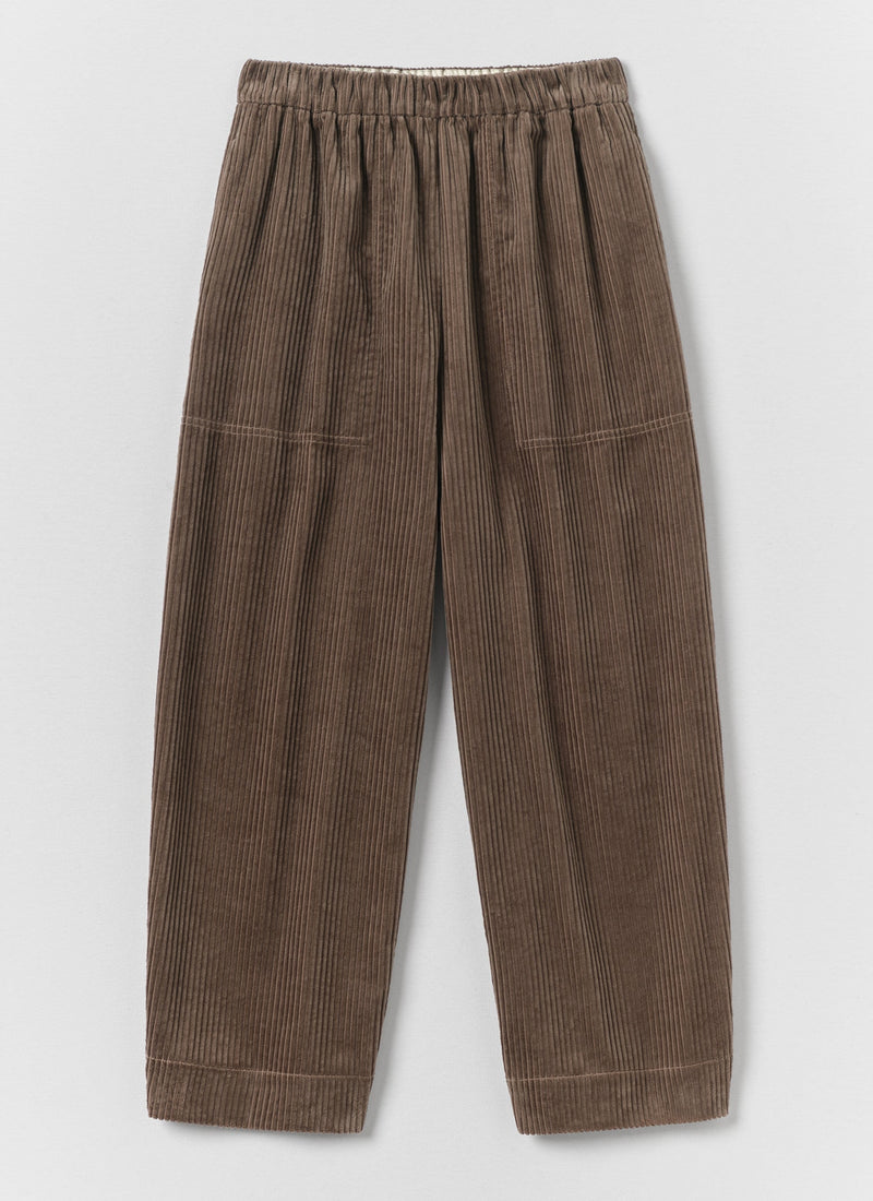 Jumbo Cord Barrel Leg Trousers | Mole